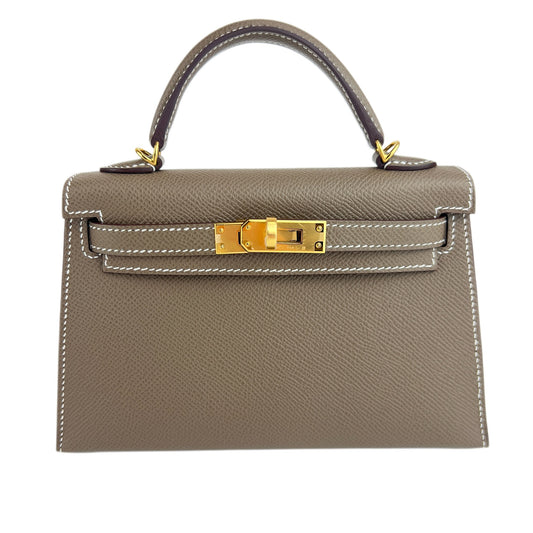 Mini kelly ミニケリー Etoupe エトープ Epsom エプソン GHW ゴールド金具 Stamp-K K刻印