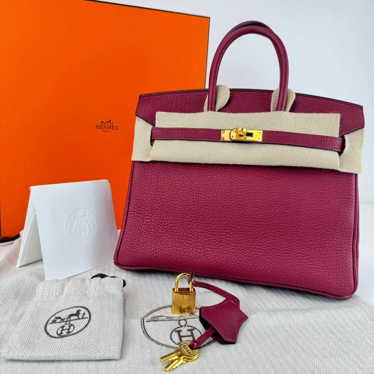 Birkin25 バーキン25 Rouge grenat ルージュグレナ GHW ゴールド金具 Togo トゴ B刻