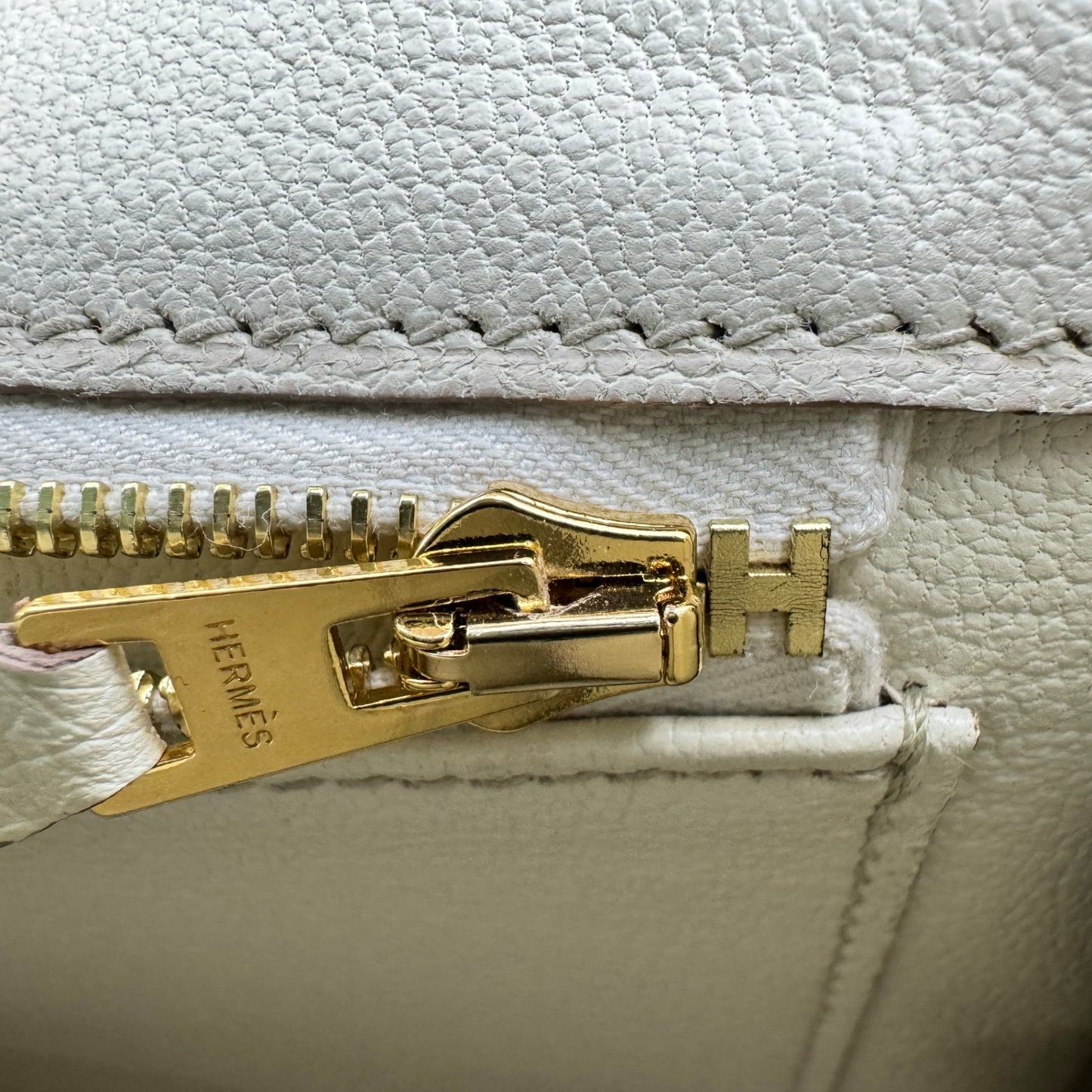Birkin25 バーキン25 Beton ベトン　Ostrich オーストリッチ　Stamp-K K刻