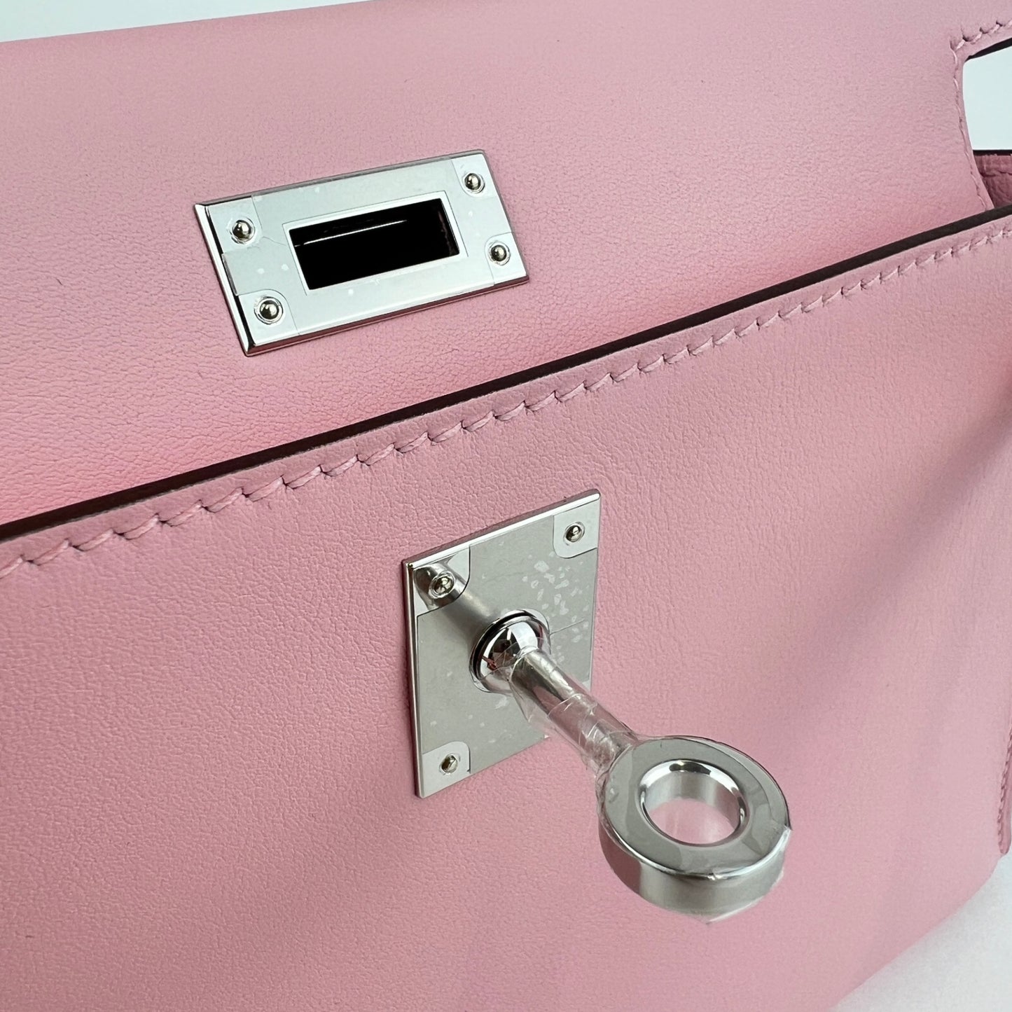 Pochette kelly ポシェットケリー Rose sakura ローズサクラ Swift スイフト PHW シルバー金具 Stamp-K K刻印