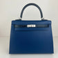 Hermès エルメス Kelly25 ケリー25 Stamp-W W刻印 Madame/Crocodile マダム/クロコダイル Deep blue ディープブルー PHW シルバー金具