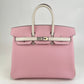 Birkin25 PO バーキン25パーソナルオーダー Rose sakura/Nata ローズサクラ/ナタ  PHW シルバー金具 Chevre シェーブル Stamp-B B刻印