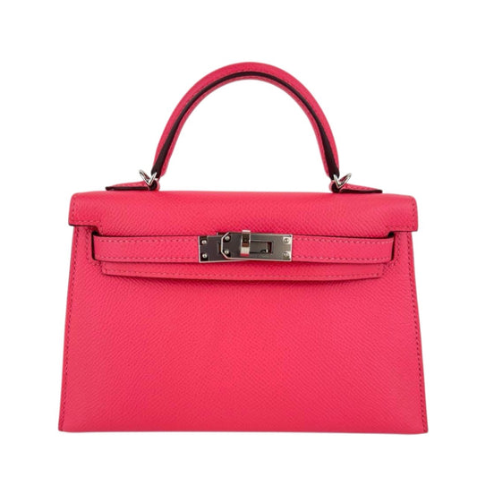 Mini kelly ミニケリー Rose azalee ローズアザレ Epsom エプソン PHW シルバー金具 Stamp-W W刻印