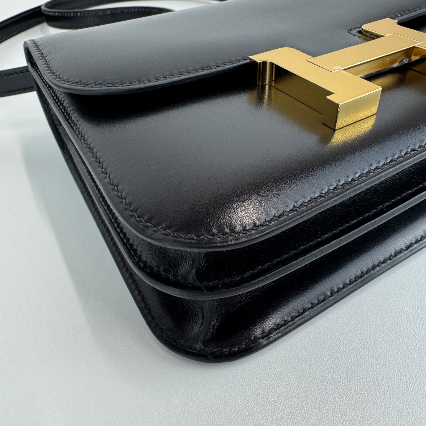Constance mini コンスタンス18 Black ブラック GHW ゴールド金具　Boxcalf ボックスカーフ　Stamp-B B刻