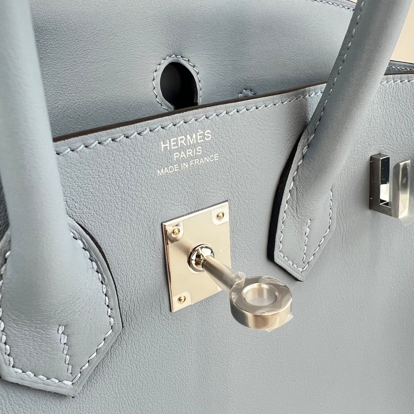 Birkin25 バーキン25 Blue lin  ブルーリン　PHW シルバー金具 Swift スイフト　Stamp-K K刻