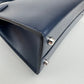 Mini kelly cloute ミニケリークルーテ Blue abysse ブルーアビス  PHW シルバー金具 Stamp-K K刻印 Box calf ボックスカーフ