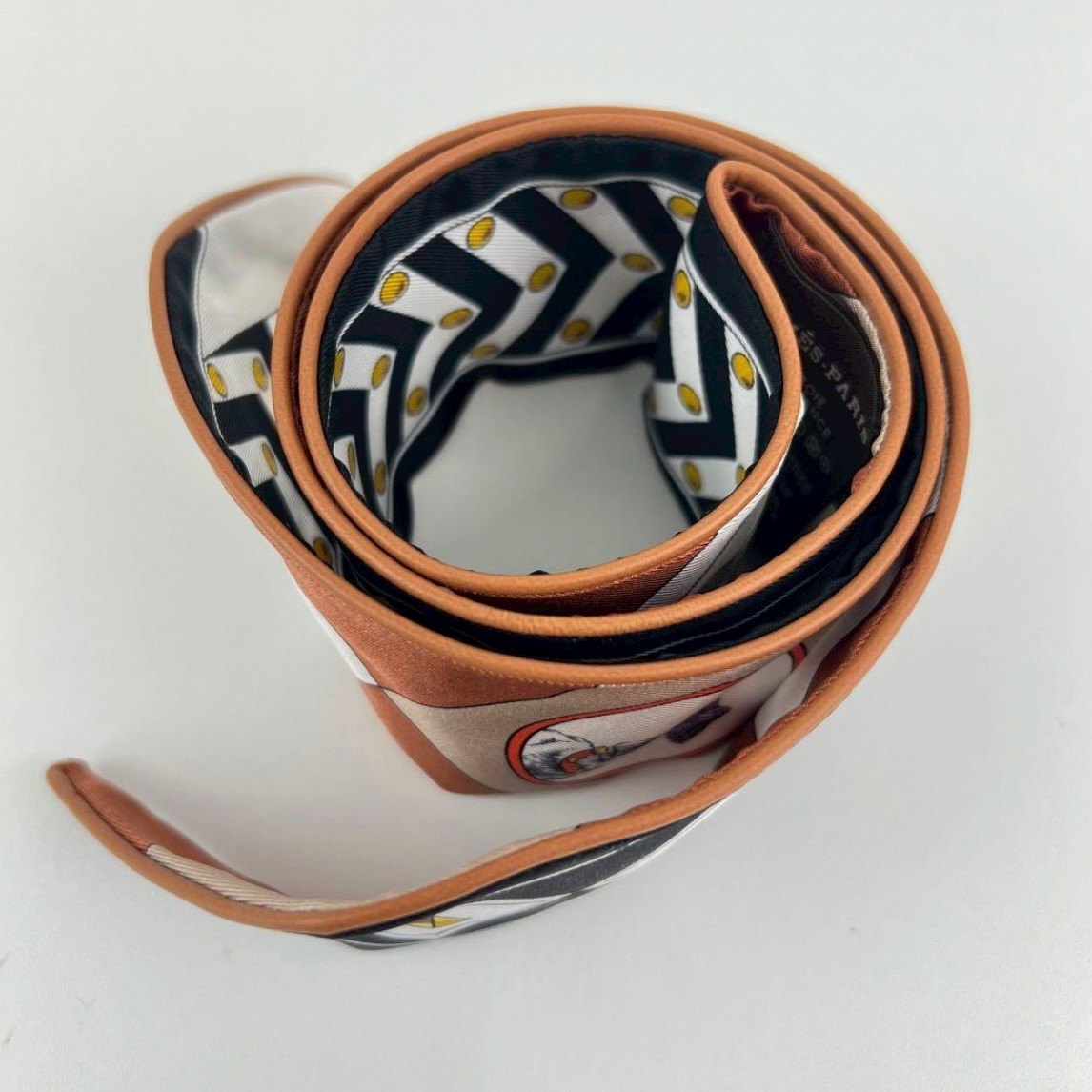 Twilly ツイリー　コリエ・エ・シアン マルチカラー　ブラウン 絹 100%