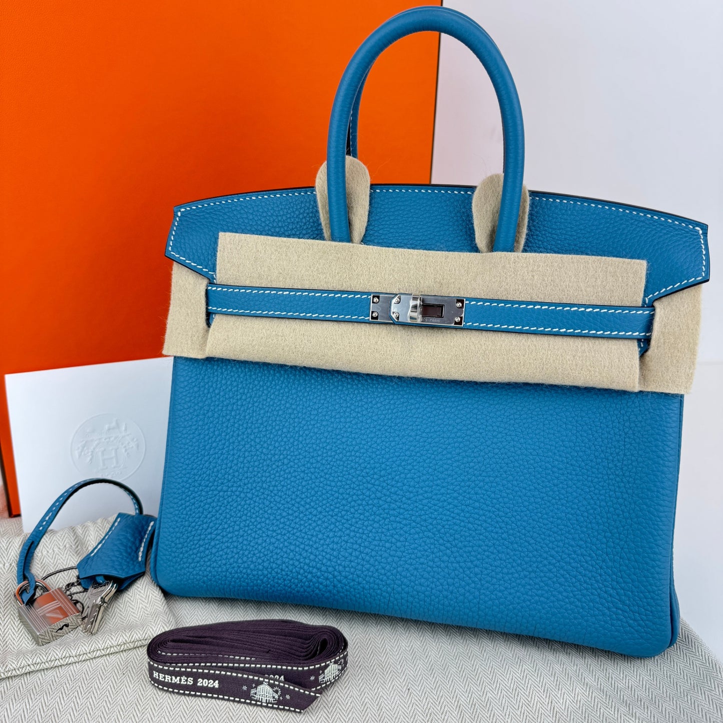 Birkin25 バーキン25 New blue jean ニューブルージーン SV金具 Stamp-W W刻印 Togo トゴ