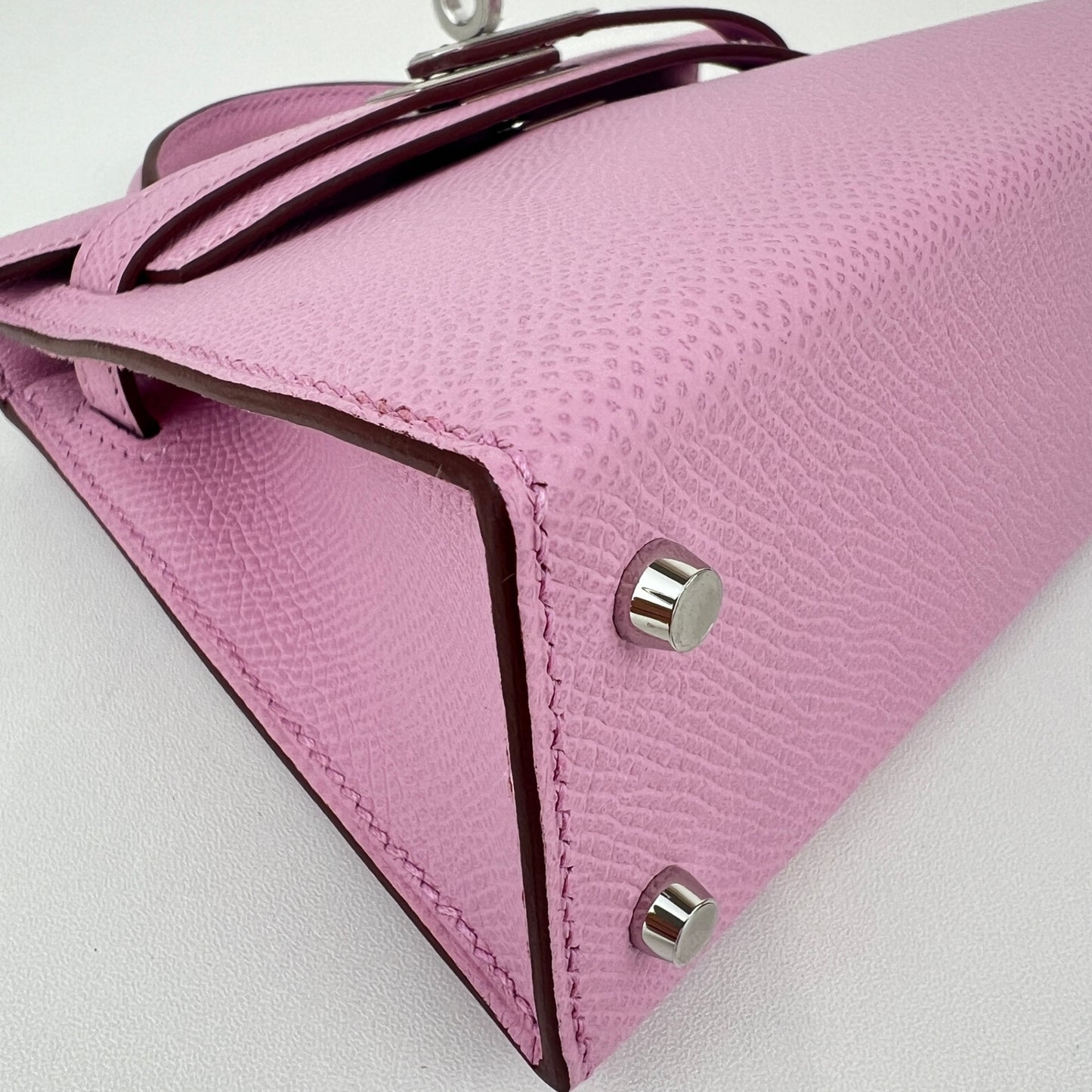 Mini kelly ミニケリー Mauve sylvestre モーヴシルベストル Epsom エプソン PHW シルバー金具 Stamp-K K刻印