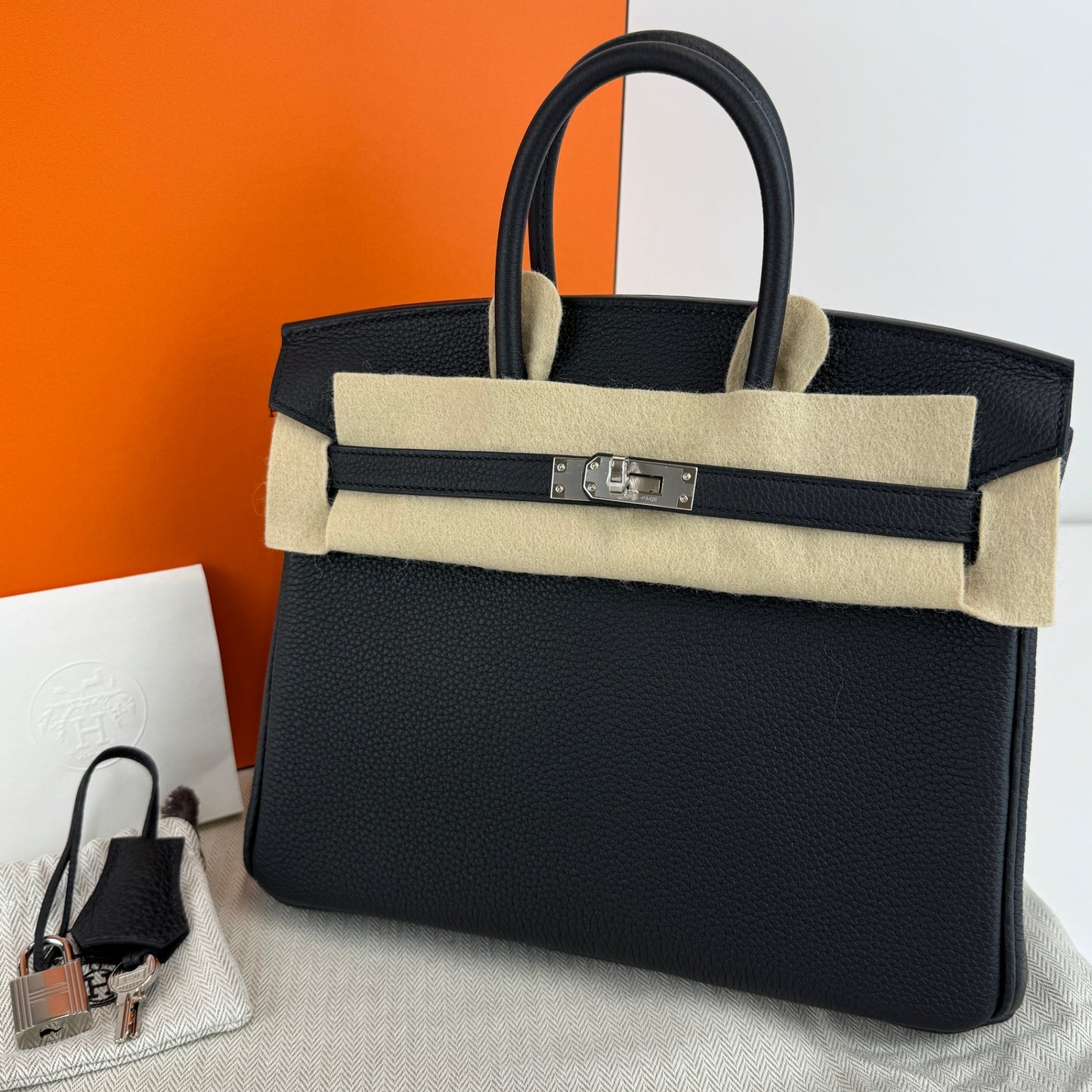 Birkin25 バーキン25 Black ブラック PHW シルバー金具 Stamp-K K刻
