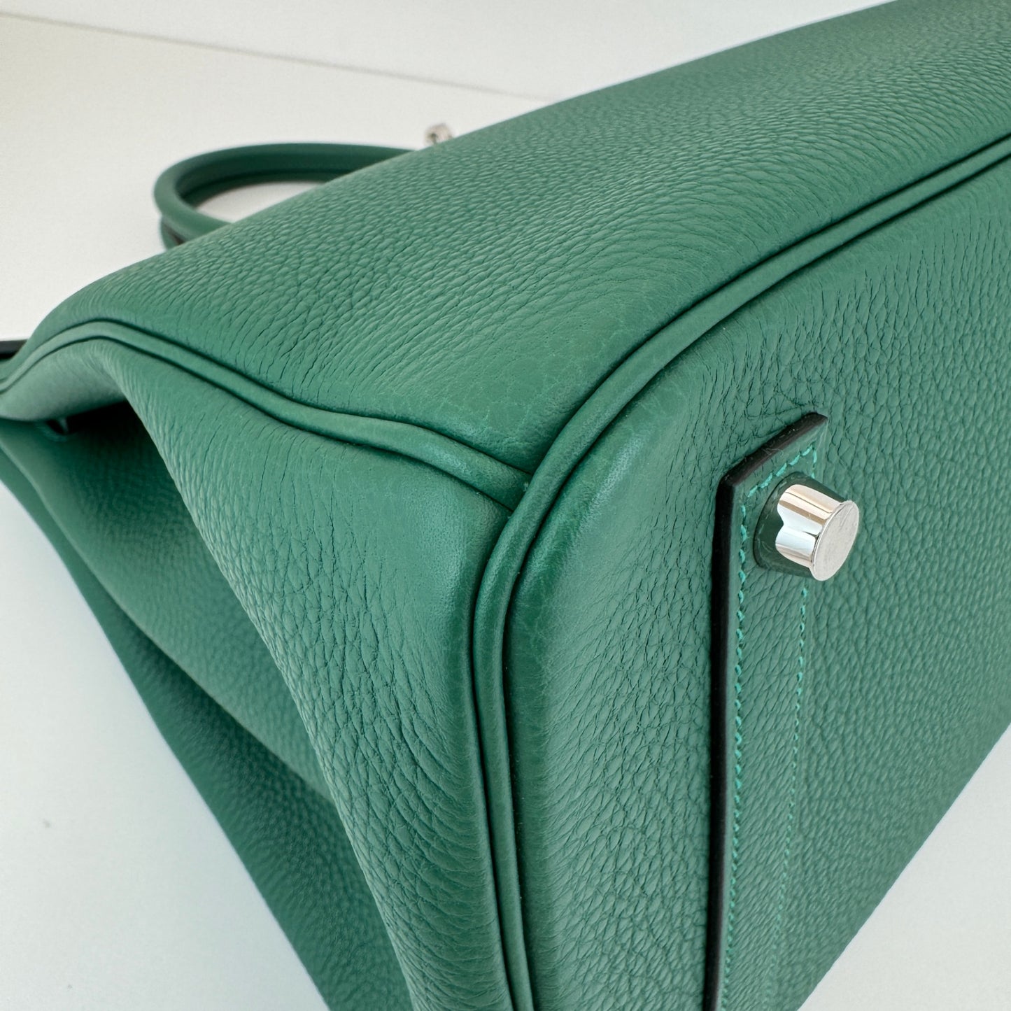Birkin35 バーキン35 Vert moyen ヴェールモワイヤン Togo トゴ PHW シルバー金具 Stamp-K K刻印