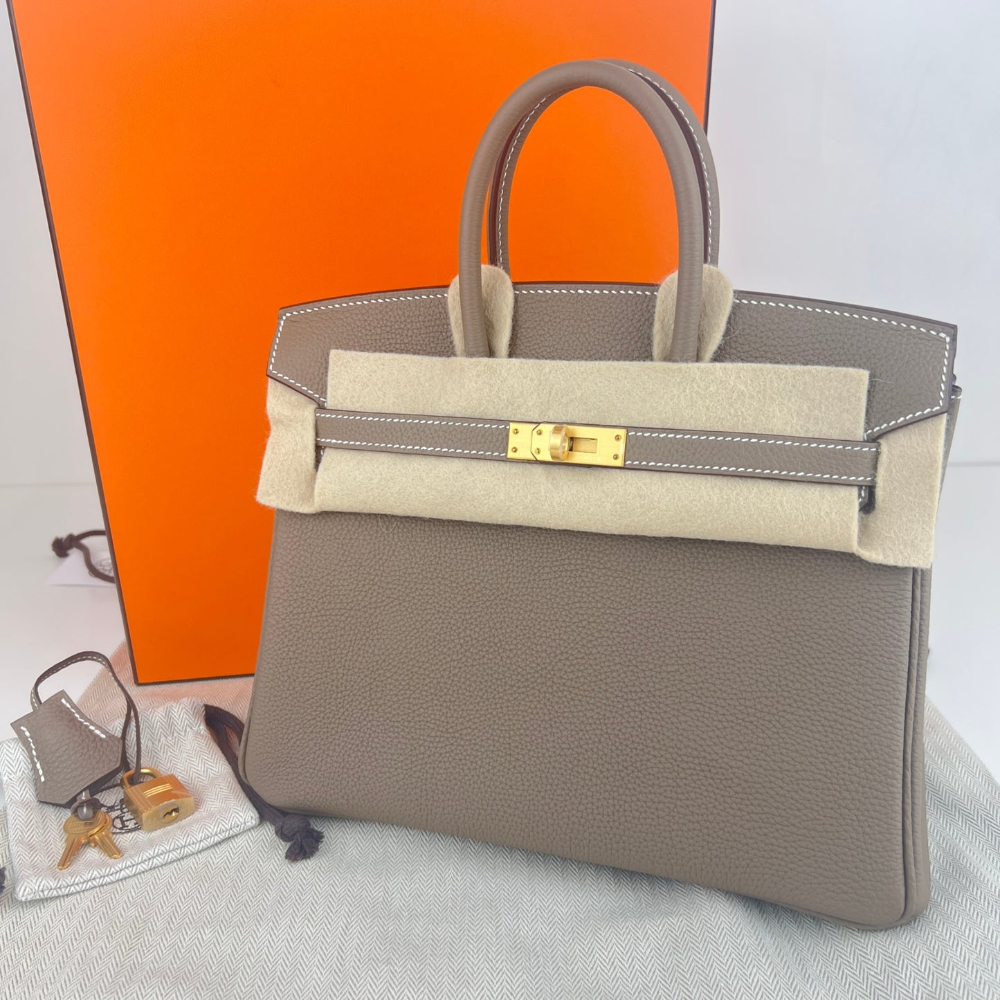 Birkin25 バーキン25 Etoupe エトープ GHW Mat ゴールド金具マット Stamp-K K刻