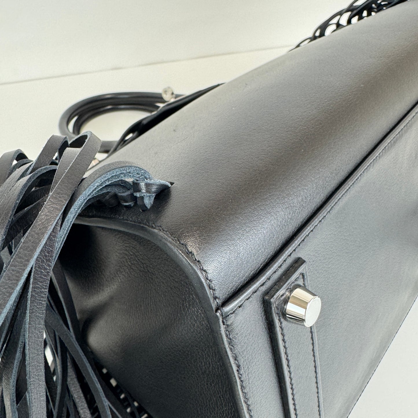 Birkin35 anate バーキン35アナーテ Stamp-W W刻印 Evergrain エヴァーグレイン Black ブラック PHW シルバー金具