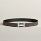 Ceinture H boucleArgent Cuir seul de ceinture H #100 Black/Etain Hベルトバックル リバーシブルベルトレザー Black ブラック/Etain エタン