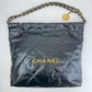CHANEL22 スモール ブラック　黒 　ゴールド金具　シャイニーカーフスキン