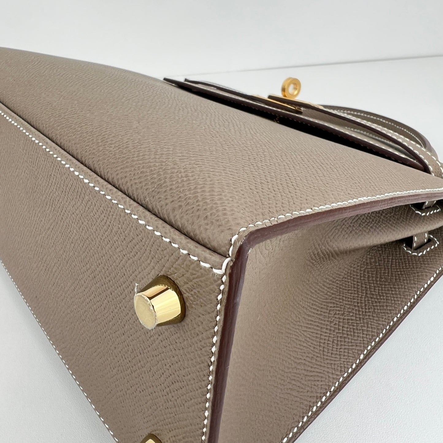 Kelly25 ケリー25 セリエ　Etoupe エトープ　GHW ゴールド金具　Stamp-K K刻