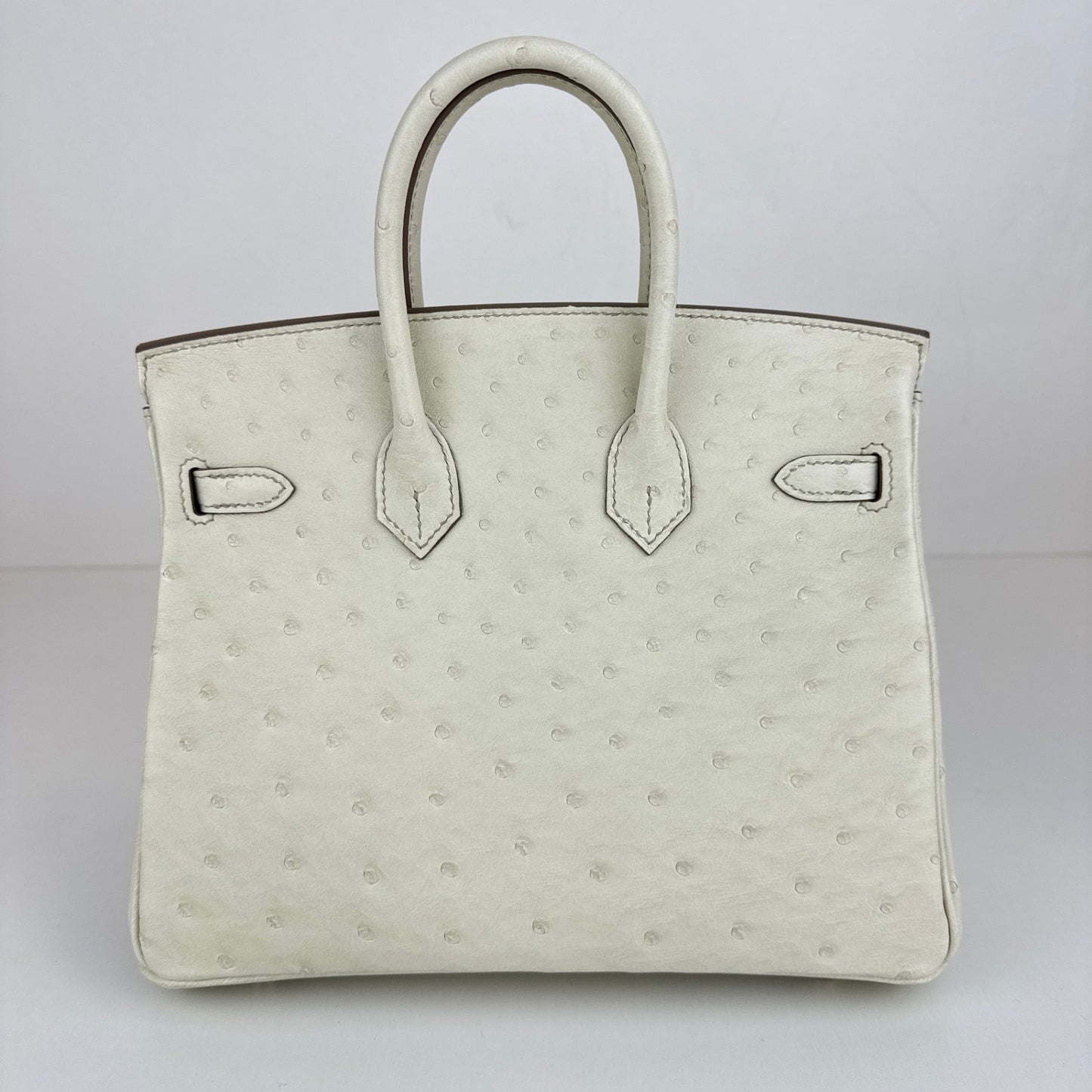 Birkin25 バーキン25 Beton ベトン　Ostrich オーストリッチ　Stamp-K K刻