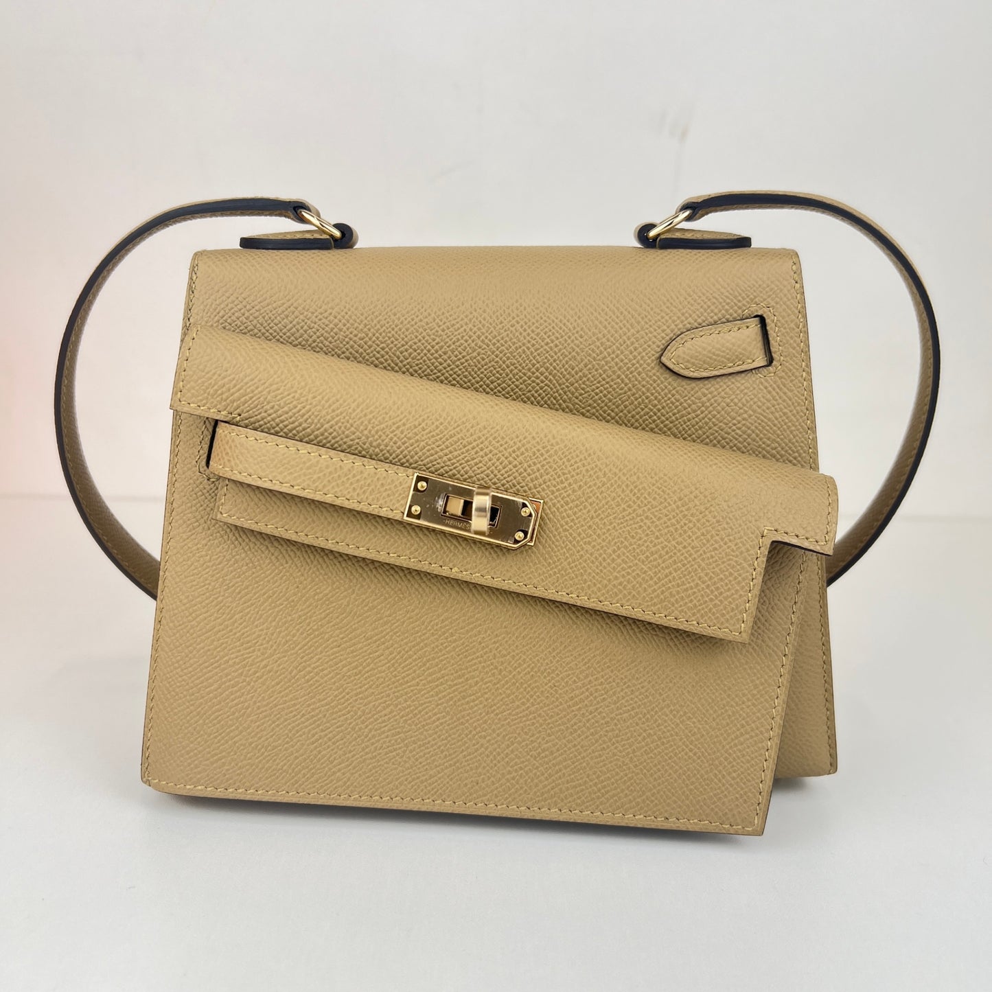 Mini kelly disorder ミニケリー 無秩序 Poussiere プシエール PMBHW  シャンパンゴールド金具 Stamp-K K刻印 Epsom エプソン