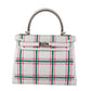Kelly25 tartan light ケリー25タータン ライト Stamp-K K刻印 Swift スイフト Gris pale/Bubblegum/Vert moyen PHW シルバー金具