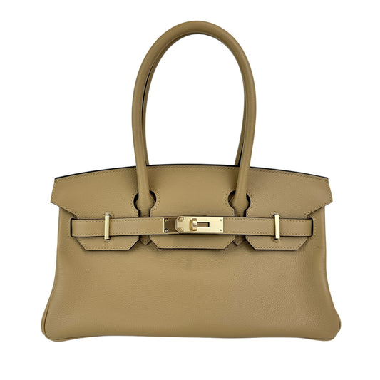 Hermès エルメス Shoulder Birkin29 ショルダーバーキン29 Stamp-K K刻印 Evercolor エバーカラー Poussiere プシエール PMBHW シャンパンゴールド金具