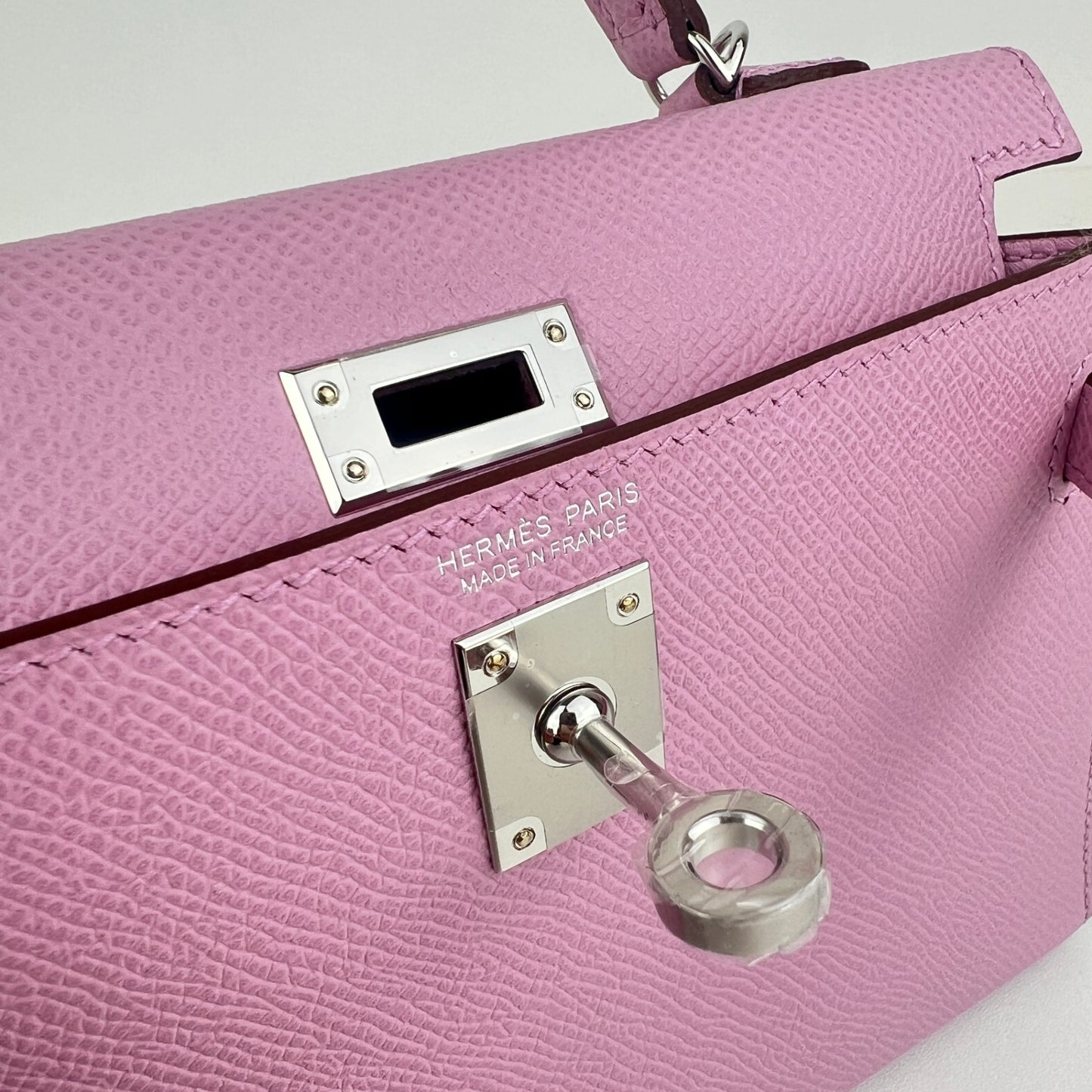 Mini kelly ミニケリー Mauve Sylvestre　モーヴシルベストル  PHW シルバー金具 Epsom エプソン Stamp-K K刻印