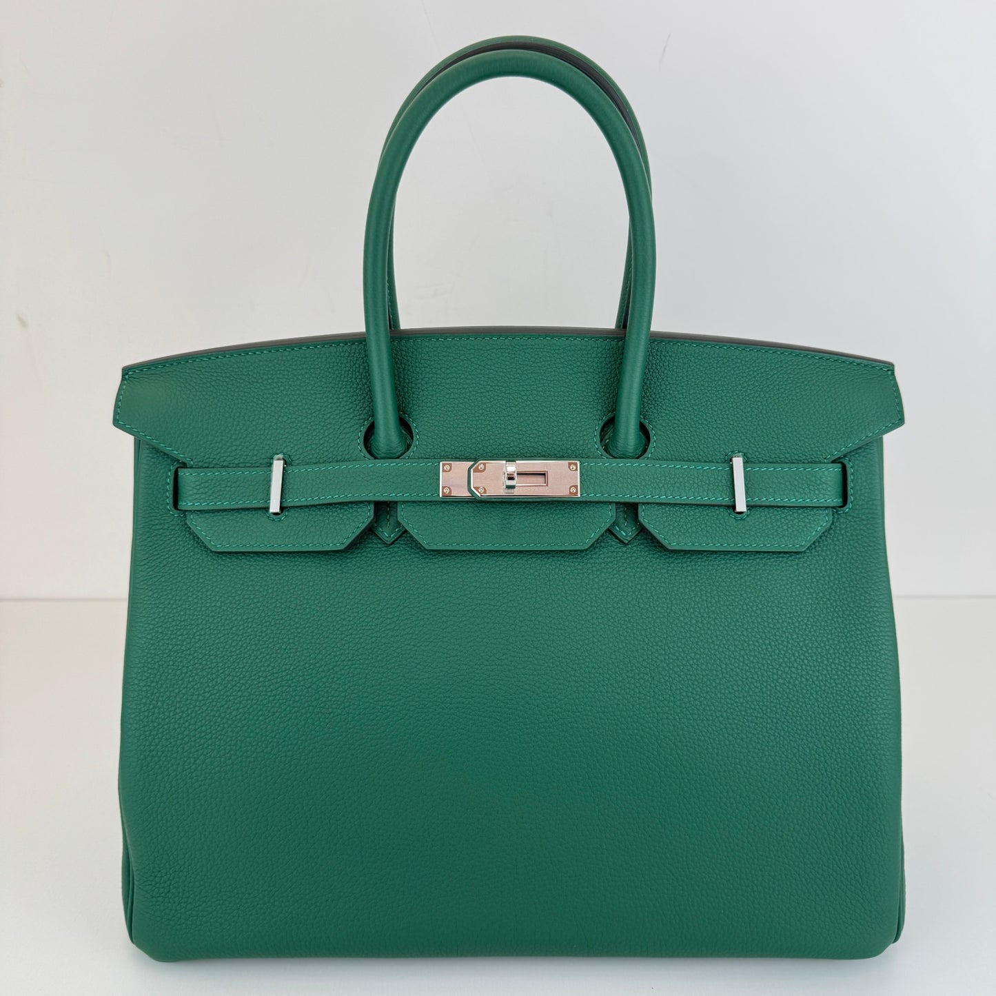 Birkin35 バーキン35 Vert moyen ヴェールモワイヤン Togo トゴ PHW シルバー金具 Stamp-K K刻印