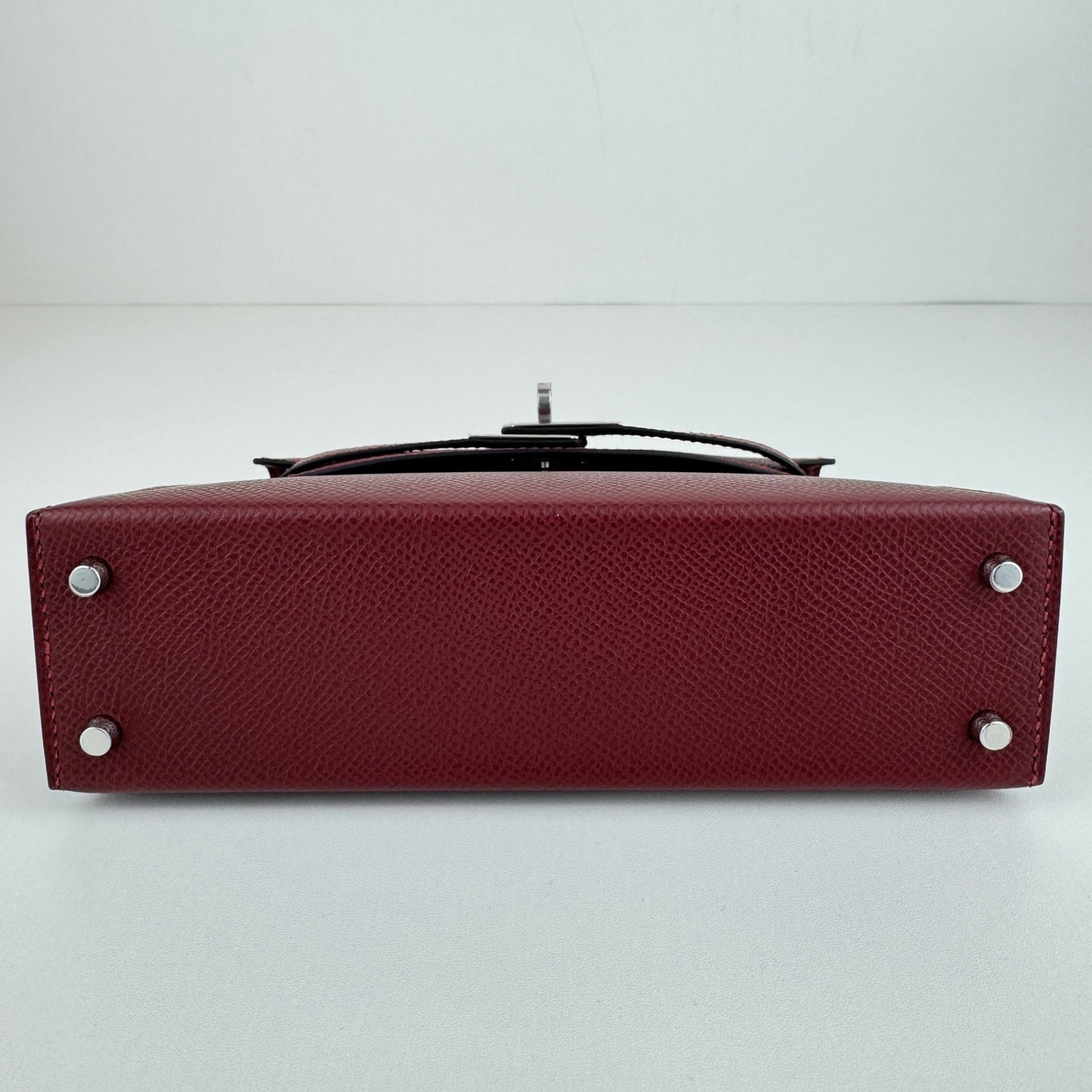 Mini kelly tricolor ミニケリートリコロール Rouge H ルージュH PHW シルバー金具 Stamp-K K刻