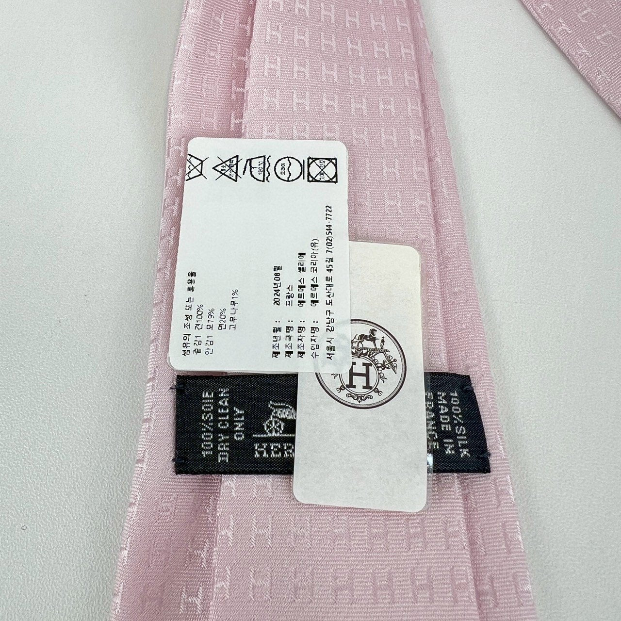 ネクタイ ピンク シルク ファソネ H織りタイ