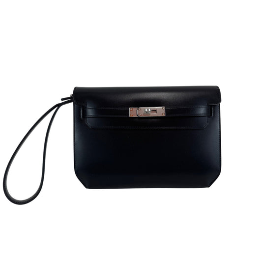 Hermès エルメス Kelly depeche　ケリーデペッシュ Stamp-W W刻印 Box calf　ボックスカーフ Black ブラック   PHW シルバー金具