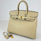 Hermès エルメス Birkin25 バーキン25 Stamp-Z Z刻印 Ostrich オーストリッチ Parchemin パルシュマン GHW ゴールド金具
