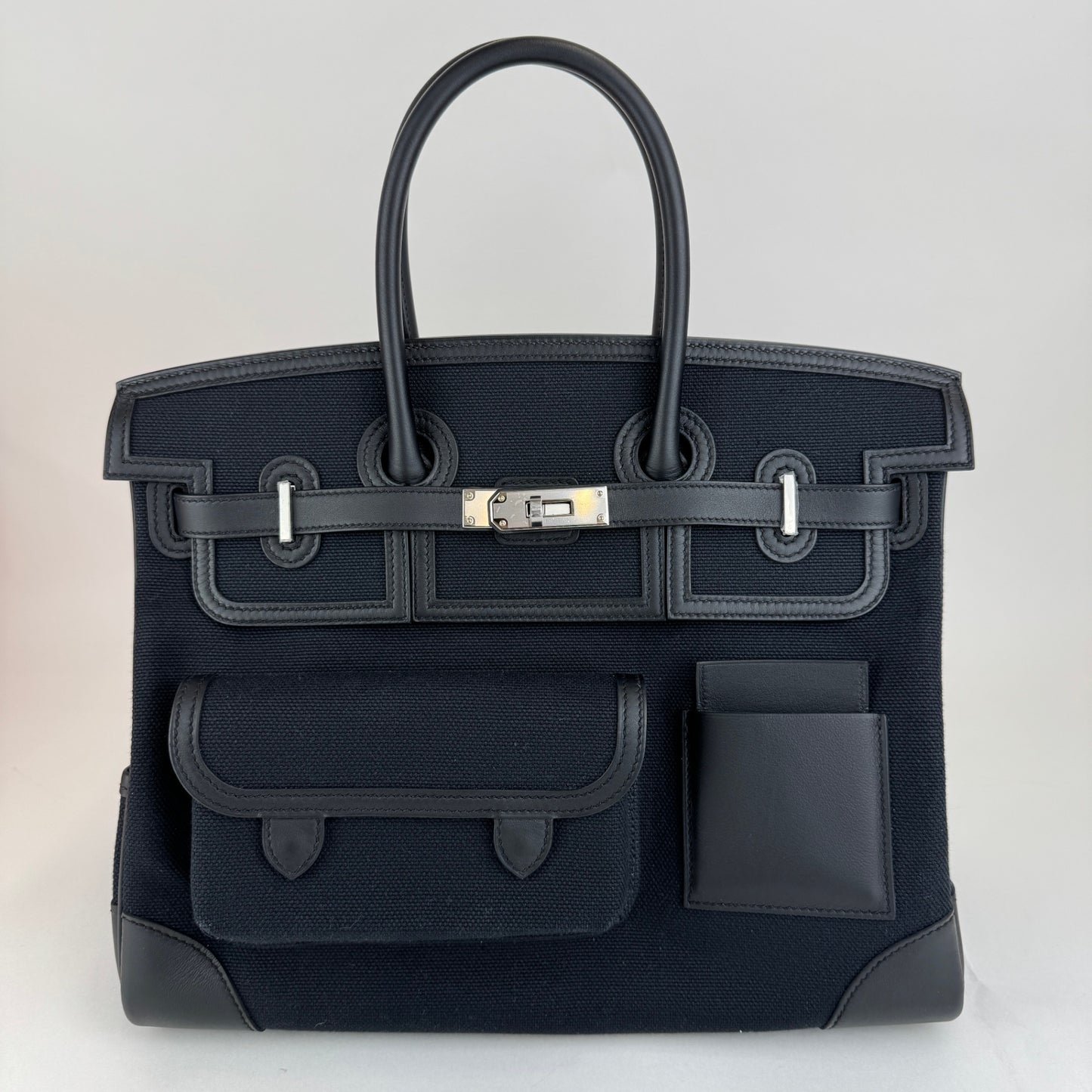 Birkin35 cargo バーキン35カーゴ　Black ブラック  PHW シルバー金具　Toile goelan/Swift　Stamp-W W刻印