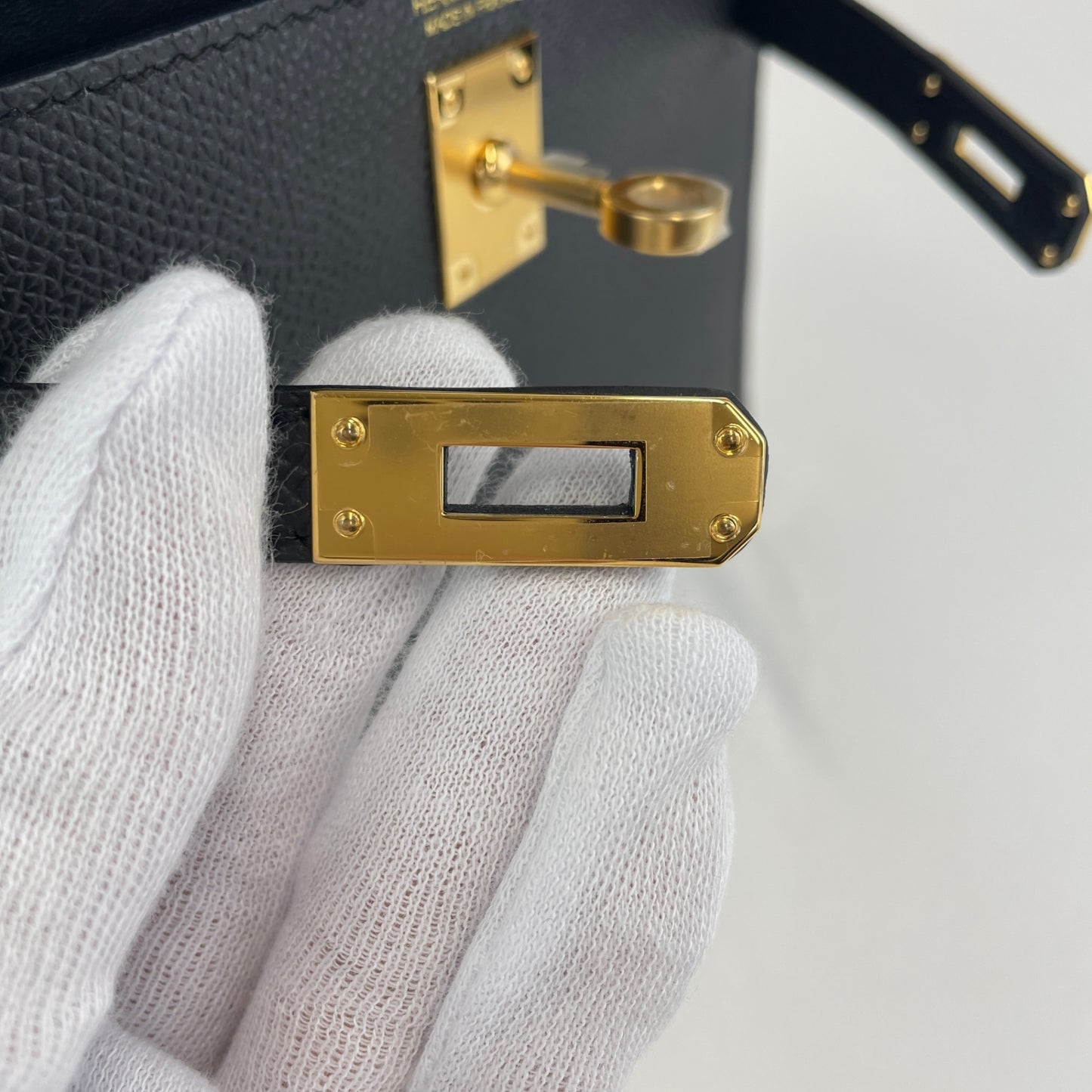 Mini kelly ミニケリー Black　ブラック  GHW ゴールド金具 Epsom エプソン Stamp-K K刻印