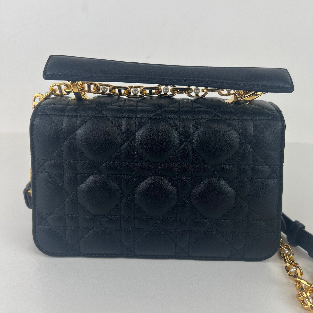 Dior Jolie トップハンドルバッグミニ　Black ブラック  GHW ゴールド金具　Calf