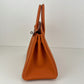 Birkin25 バーキン25 Orange オレンジ  PHW シルバー金具 Togo トゴ Stamp-W W刻印
