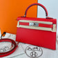 Mini kelly ミニケリー Stamp-K K刻印 Madame マダム Rouge de coeur ルージュデクール PHW シルバー金具 2WAYバッグ ショルダーバッグ ハンドバッグ