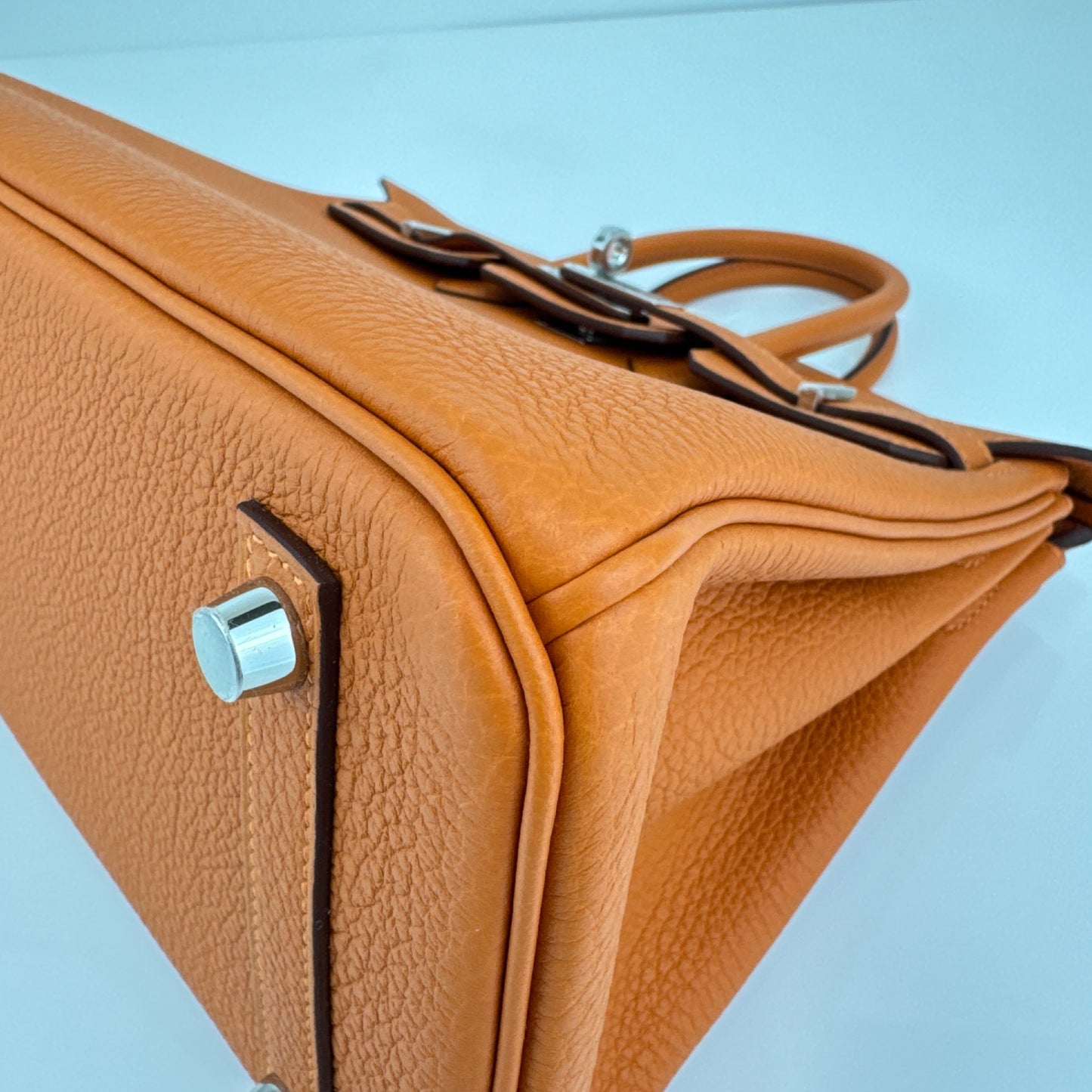 Birkin25 バーキン25 Orange オレンジ PHW シルバー金具 Togo トゴ Stamp-K K刻印