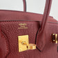 Birkin25 バーキン25 Rouge H ルージュアッシュ YG金具 Stamp-K K刻印 Togo トゴ