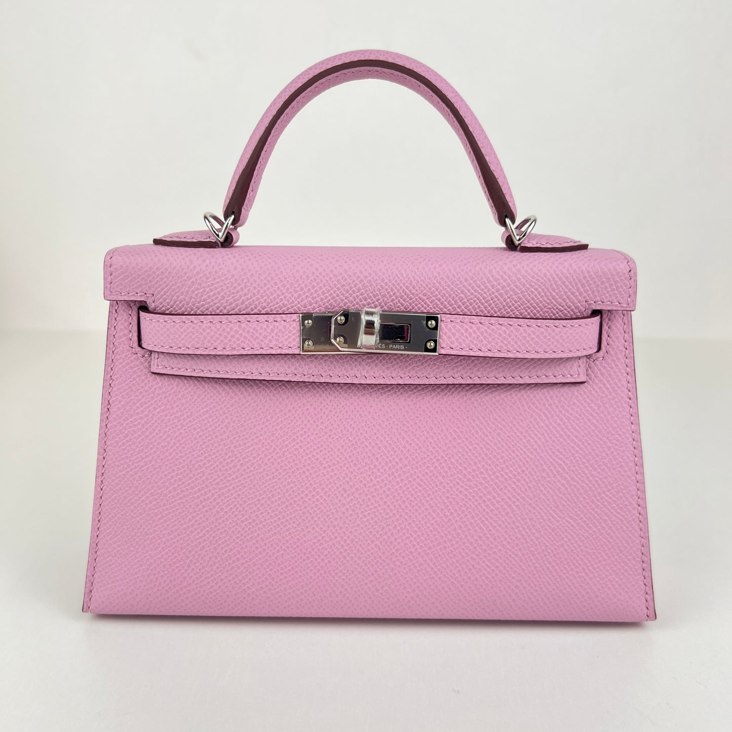 Mini kelly ミニケリー Mauve Sylvestre　モーヴシルベストル  PHW シルバー金具 Epsom エプソン Stamp-K K刻印