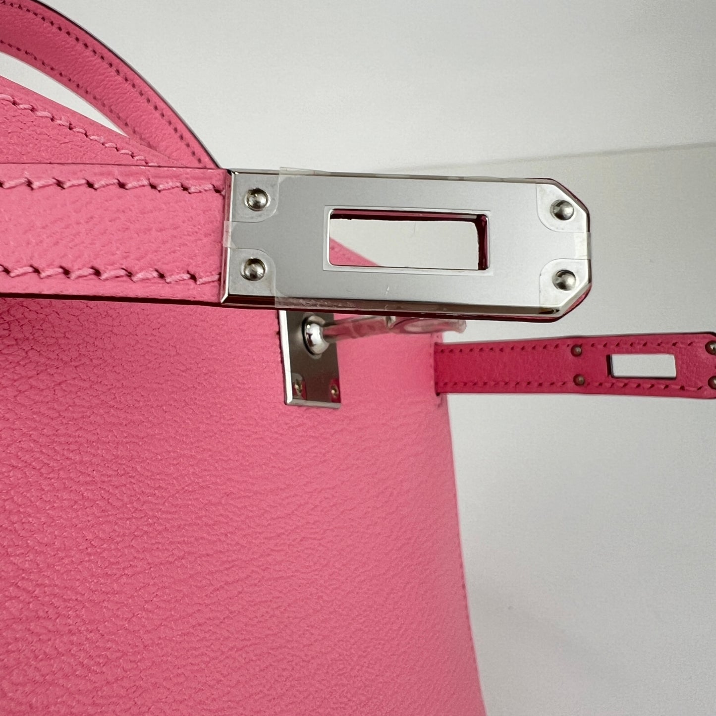 Mini kelly verso ミニケリー ヴェルソ Rose confetti ローズコンフェッティ Chevre シェーブル PHW シルバー金具 Stamp-U U刻印