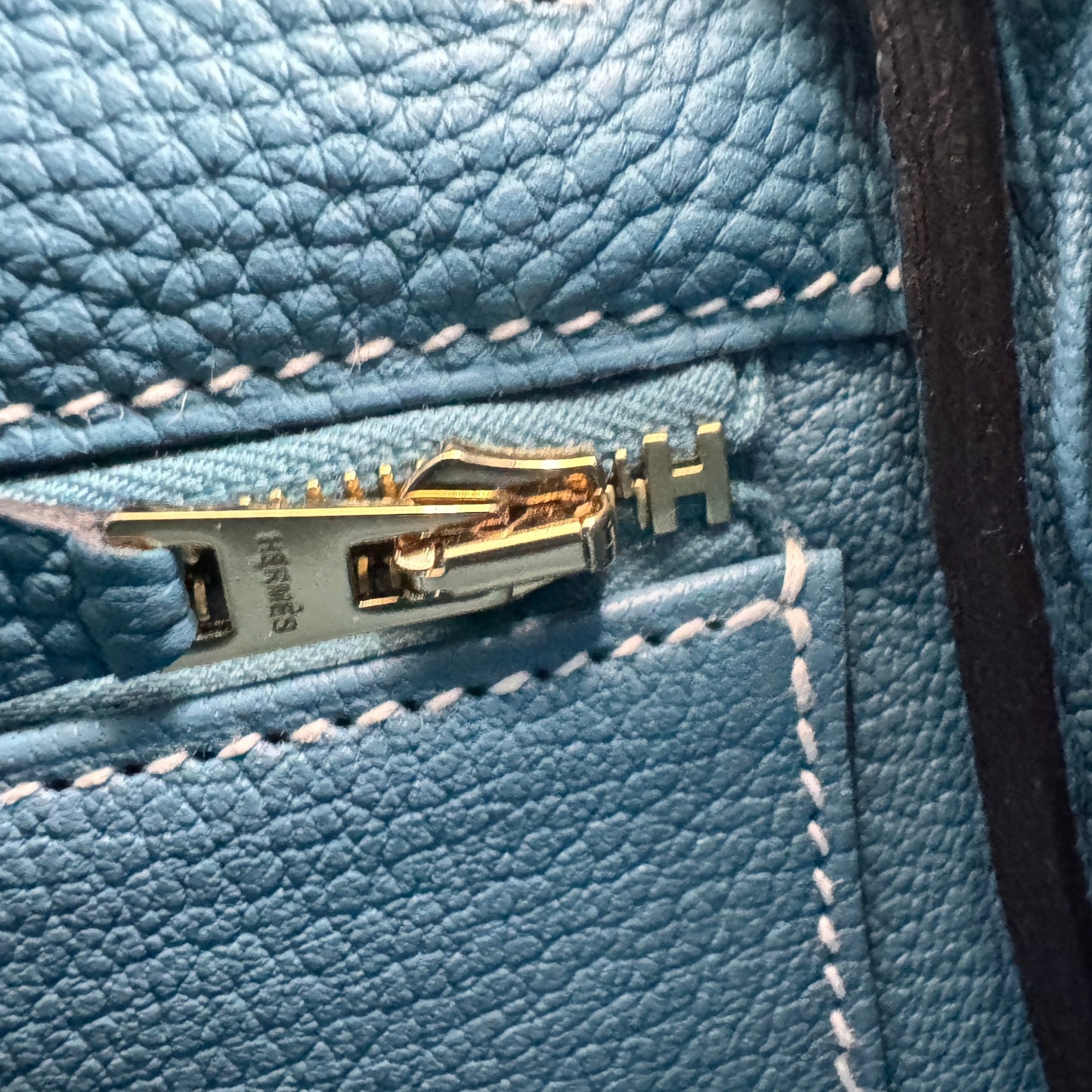 Kelly28 ケリー28 Bleu jean ブルージーン ゴールド金具 Stamp-W W刻印  Togo トゴ