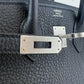 Birkin25 バーキン25 Black ブラック Togo トゴ PHW シルバー金具 Stamp-K K刻印