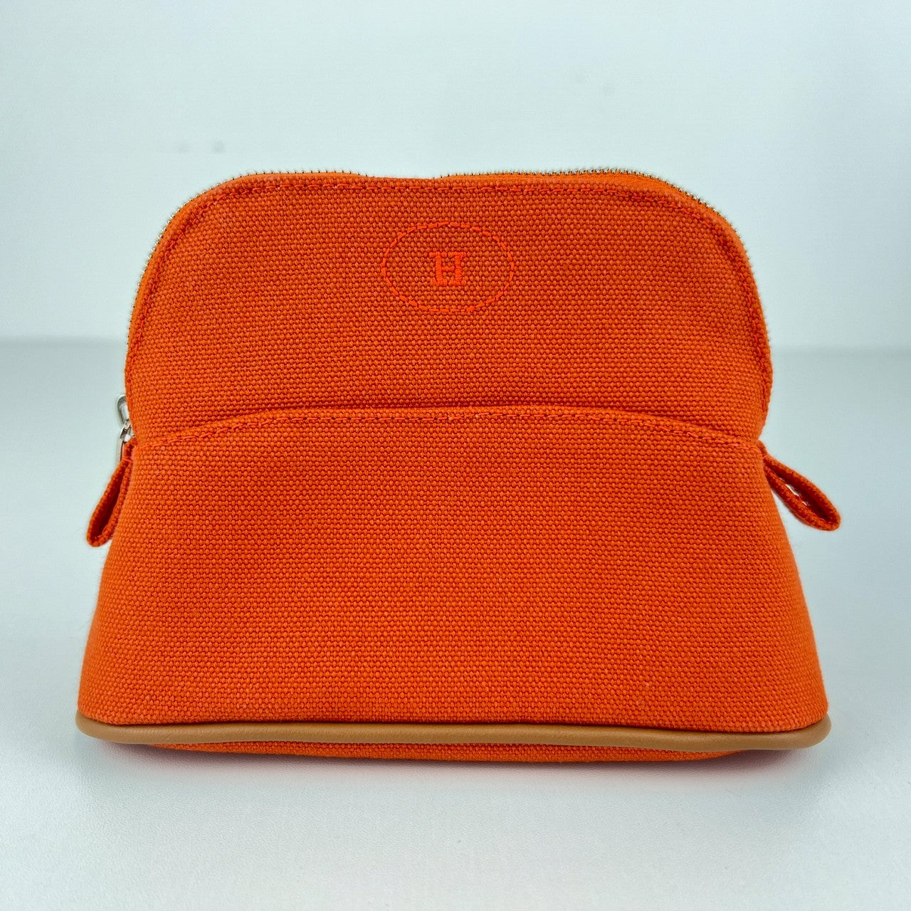 Hermès エルメス Trousse Bolide mini mini ボリードポーチ ミニミニ 綿100% Orange feu オレンジフー