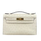 Kelly pochette ケリーポシェット Nata ナタ Ostrich オーストリッチ GHW ゴールド金具 Stamp-B B刻印