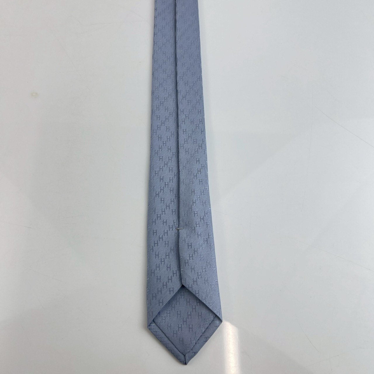 シルクタイ Faconnee ニューHタイ Faconnee New H tie GRIS GLACIER グリグラシエ ライトブルー シルク