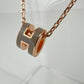Pendant Mini pop H ミニポップH Marron grace マロングラッセ Rose gold plated ローズゴールドプレーテッド