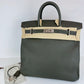 Haut a Courroies オータクロア40 Vert gris ヴェールグリス SV金具 Stamp-U U刻印 Togo トゴ