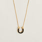 ジョケットネックレス、スモールモデル  Jockette necklace ブラック/イエローゴールドメッキ Black / GHW