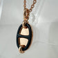 Hermès エルメス Mini Maillon pendant ミニ マイヨン ペンダント メタル Black / Rosegold ：ブラック / ローズゴールド