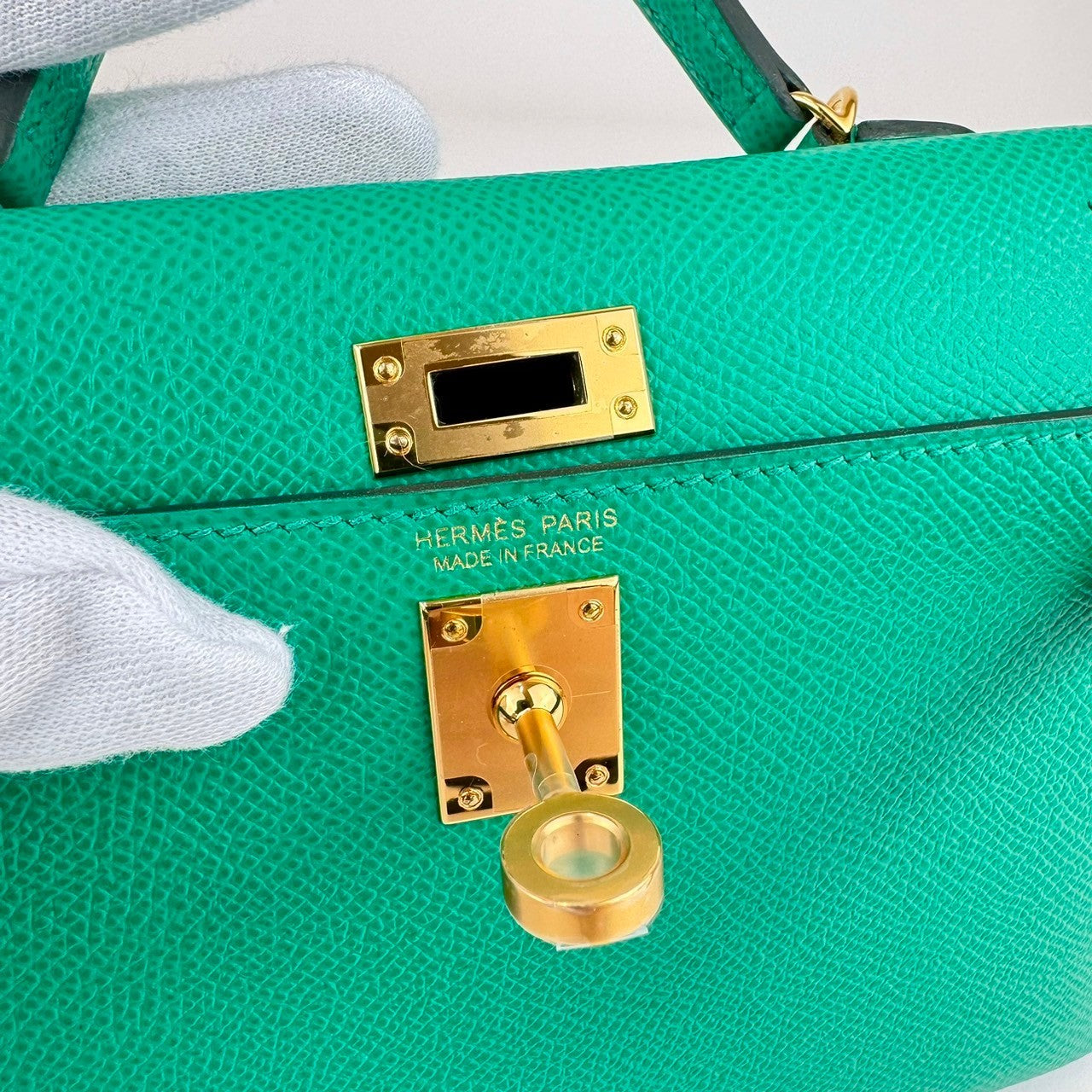 Mini kelly ミニケリー Vert jade ヴェールジェイド GHW ゴールド金具 Z刻 Epsom エプソン