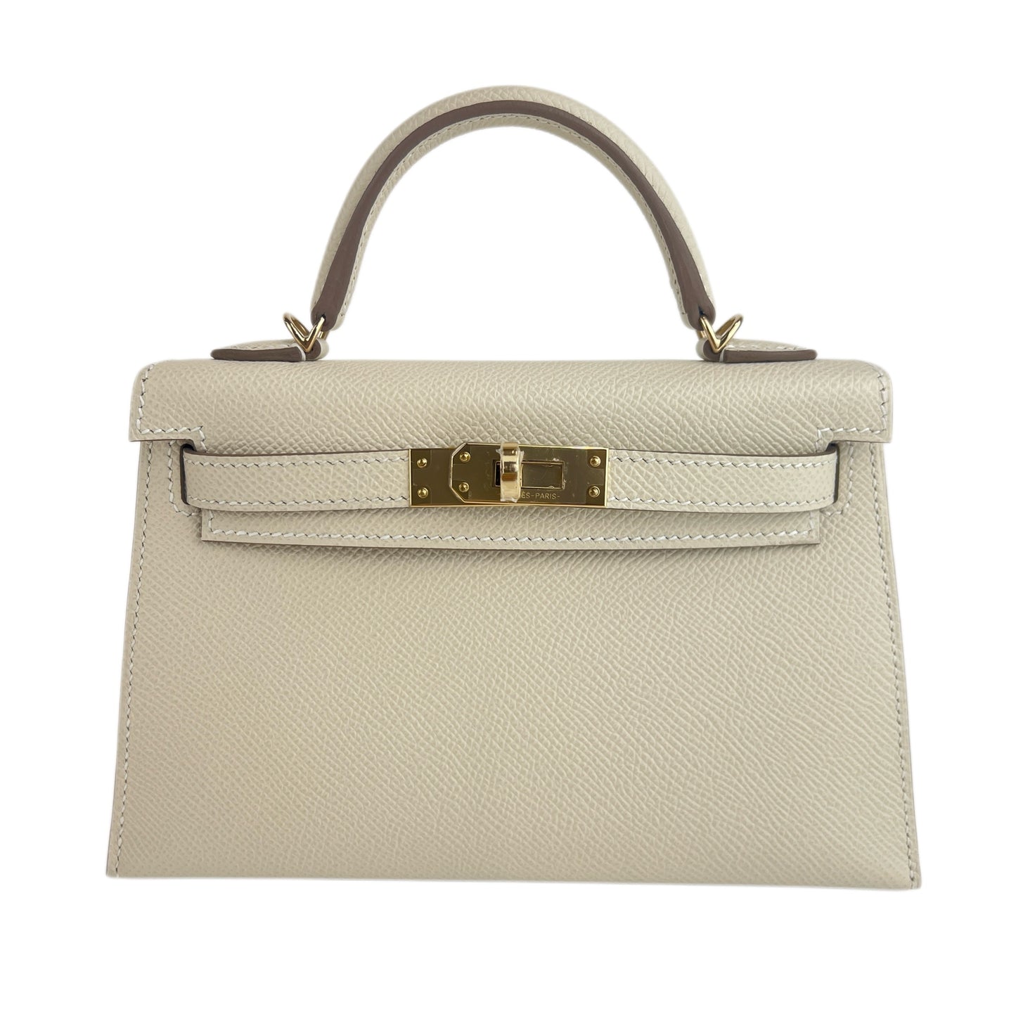 Mini kelly ミニケリー Stamp-K K刻印 Epsom エプソン Craie クレ PMBHW シャンパンゴールド金具